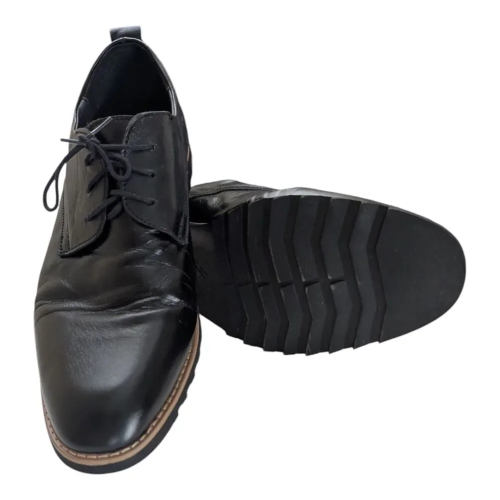 ILoveSia Soft Leather Casual Business Oxford Dress Shoes Black Men's Size 9.5